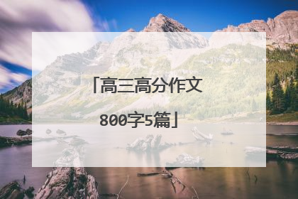 高三高分作文800字5篇
