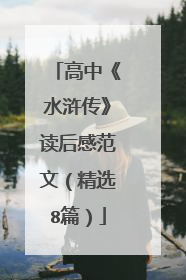 高中《水浒传》读后感范文（精选8篇）