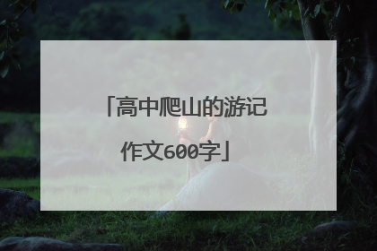 高中爬山的游记作文600字