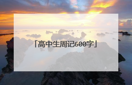 高中生周记600字