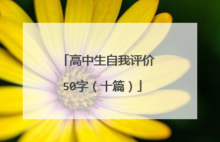 高中生自我评价50字（十篇）