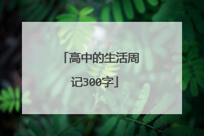 高中的生活周记300字