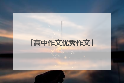 高中作文优秀作文