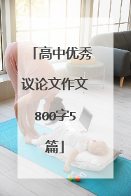 高中优秀议论文作文800字5篇