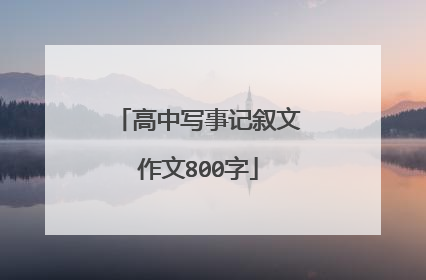 高中写事记叙文作文800字