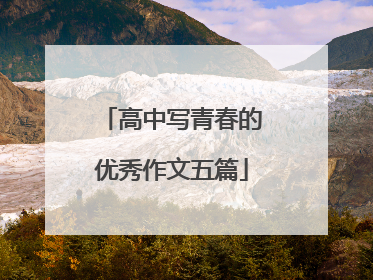 高中写青春的优秀作文五篇