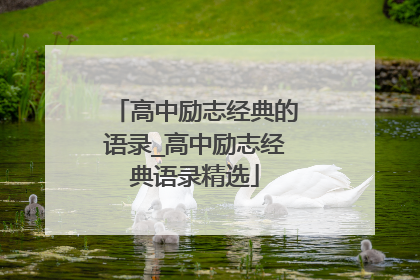 高中励志经典的语录_高中励志经典语录精选