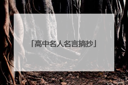 高中名人名言摘抄