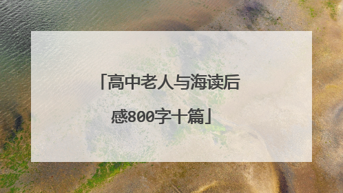 高中老人与海读后感800字十篇