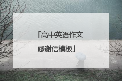 高中英语作文感谢信模板