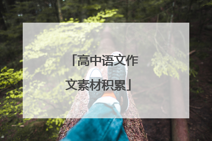 高中语文作文素材积累