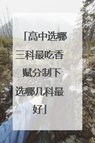 高中选哪三科最吃香 赋分制下选哪几科最好