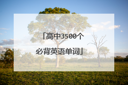 高中3500个必背英语单词