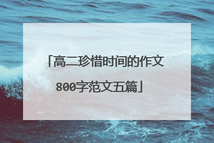 高二珍惜时间的作文800字范文五篇