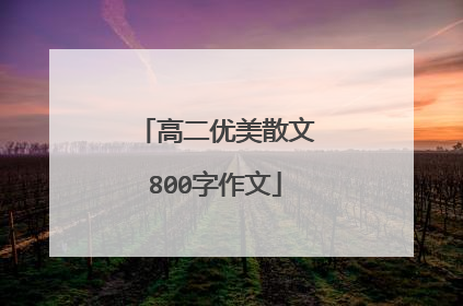 高二优美散文800字作文