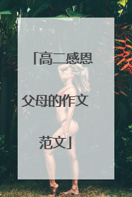 高二感恩父母的作文范文