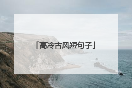高冷古风短句子