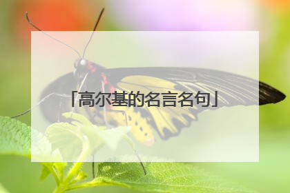 高尔基的名言名句