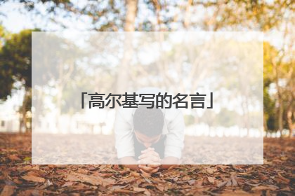 高尔基写的名言