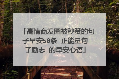 高情商发圈被秒赞的句子早安50条 正能量句子励志 的早安心语