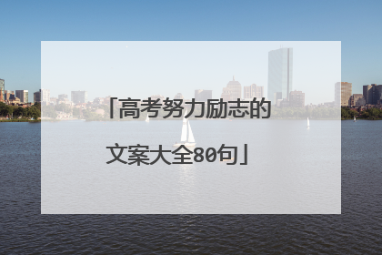 高考努力励志的文案大全80句