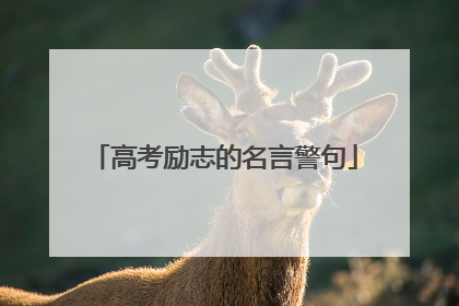 高考励志的名言警句