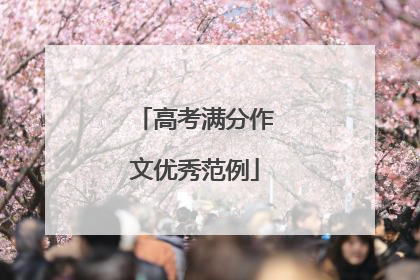 高考满分作文优秀范例