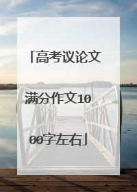 高考议论文满分作文1000字左右