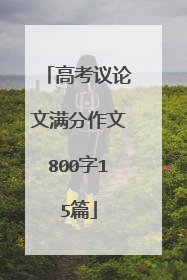 高考议论文满分作文800字15篇