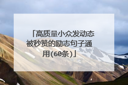 高质量小众发动态被秒赞的励志句子通用(60条)