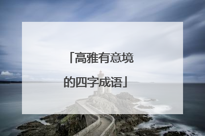 高雅有意境的四字成语