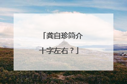 龚自珍简介十字左右？