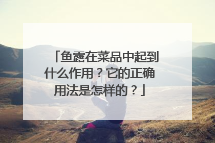 鱼露在菜品中起到什么作用？它的正确用法是怎样的？