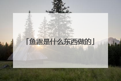 鱼露是什么东西做的