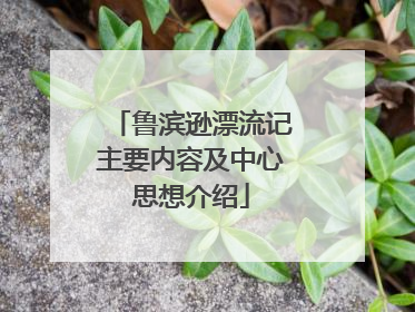 鲁滨逊漂流记主要内容及中心思想介绍
