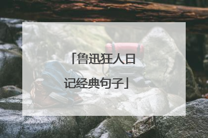 鲁迅狂人日记经典句子