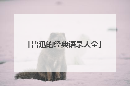 鲁迅的经典语录大全