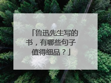 鲁迅先生写的书，有哪些句子值得细品？
