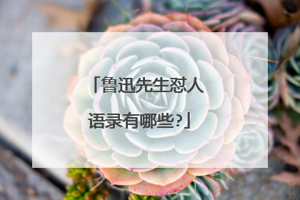 鲁迅先生怼人语录有哪些?