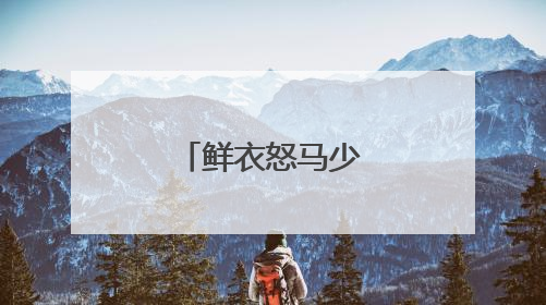 鲜衣怒马少年时全诗
