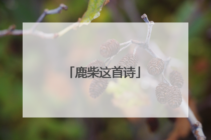 鹿柴这首诗