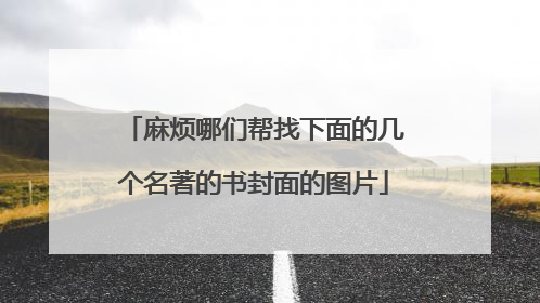 麻烦哪们帮找下面的几个名著的书封面的图片