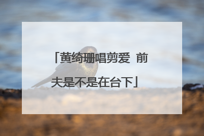 黄绮珊唱剪爱 前夫是不是在台下