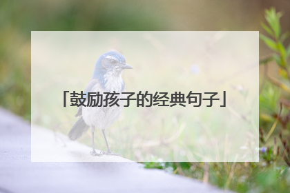 鼓励孩子的经典句子