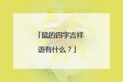 鼠的四字吉祥语有什么？