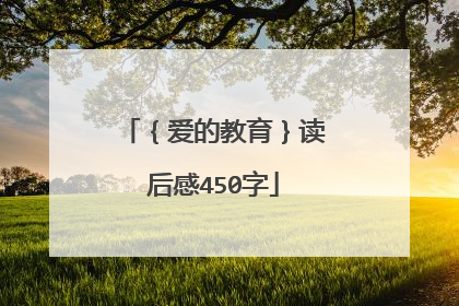 ｛爱的教育｝读后感450字
