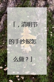 ，清明节的手抄报怎么做？