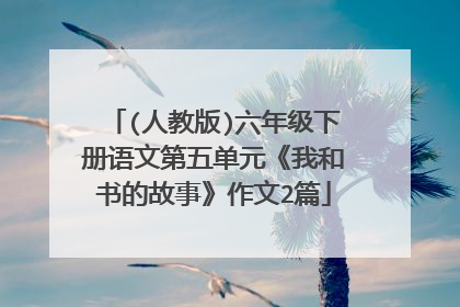 (人教版)六年级下册语文第五单元《我和书的故事》作文2篇