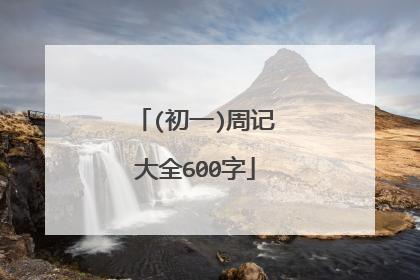 (初一)周记大全600字