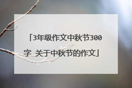 3年级作文中秋节300字 关于中秋节的作文